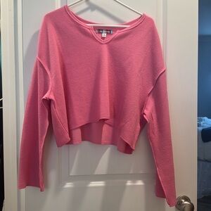 Pink urban outfitters oversized cropped sweater